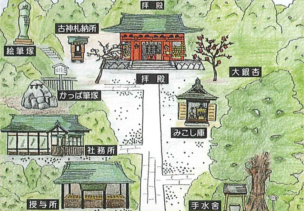 荏柄天神社 境内図 荏柄天神社 境内図